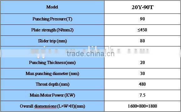 Hydraulic hole punching machine, single head punching machine 63T/90T/115T/140T