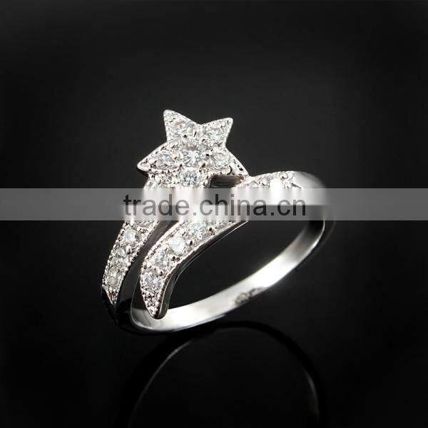 2015 factory new fashion 925 silver china cz rings