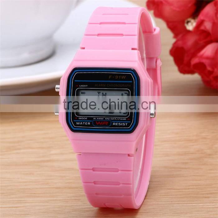 LED plastic F91W digital odm watch silicon watch
