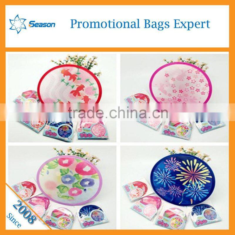 Wholesale foldable frisbee fan flying disc customised dog frisbee eco-friendly