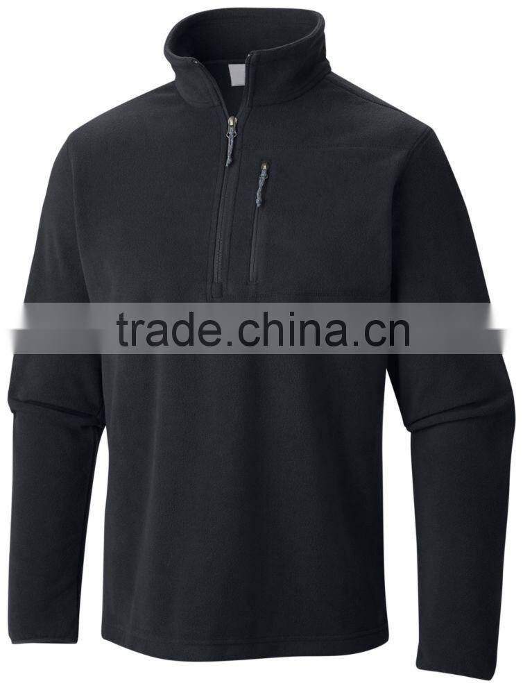 OEM Custom Wholesale Stylish Half Zip Fleece Jacket Mens 100% Polyester Fleece Pullover