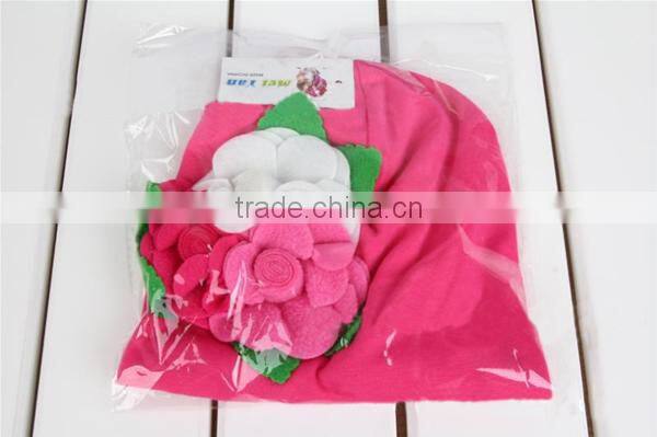 Popular Winter Cute Baby Beanie Hats With Flowers