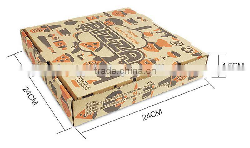 takeout kraft paper pizza box