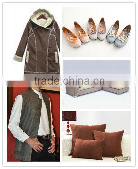 Polyester suede fabric for sofa/clothes/hometextile