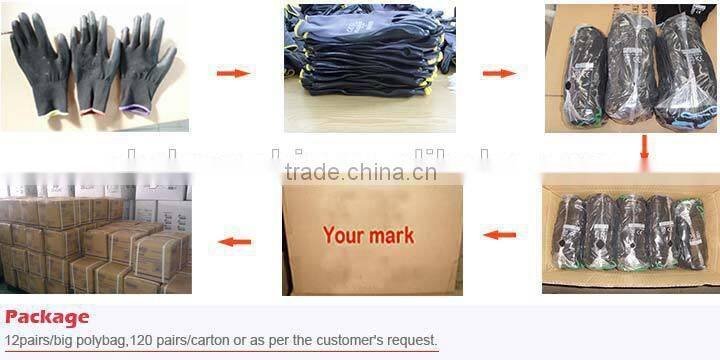 CE EN388 Cut level 5 cut resistance coated latex cut protecting working glove/cut resistant gloves