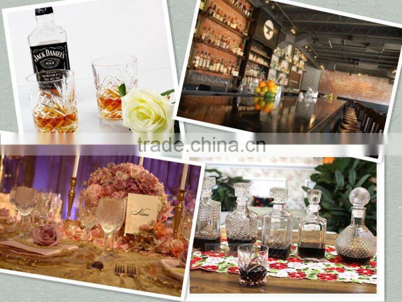LXHY-B032 embossed whisky glass crystal DOF tumbler glasses