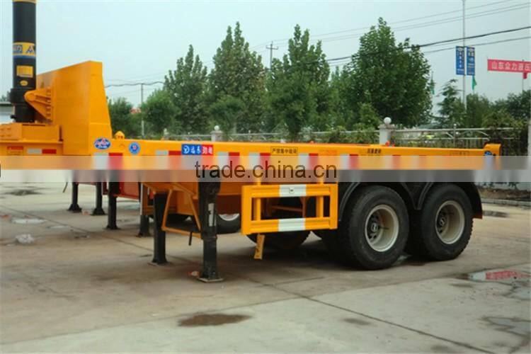 ODM factory solar light tower leaf spring 3 axle flatbed semi trailer in African
