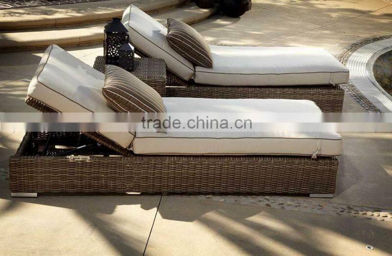 Synthetic Wicker Poly Rattan Sun Lounger Furniture