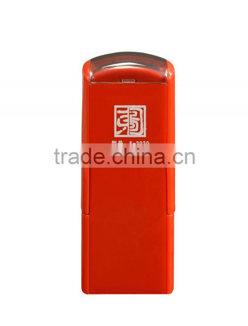 Self inking stamp/customized logo color box imprint text stamp/Epress Square self inking pocket stamps