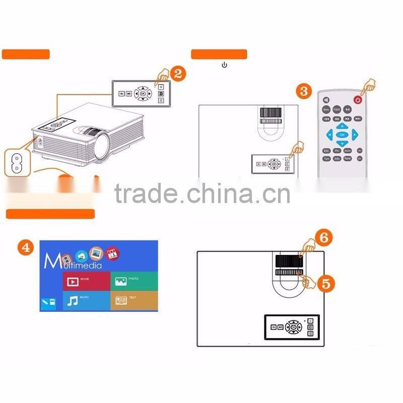 1080P 800lumen UC40 LED Mini Projector for Home Theater Movie Projector LCD lamp 34-130 Inch projection HD Projectors