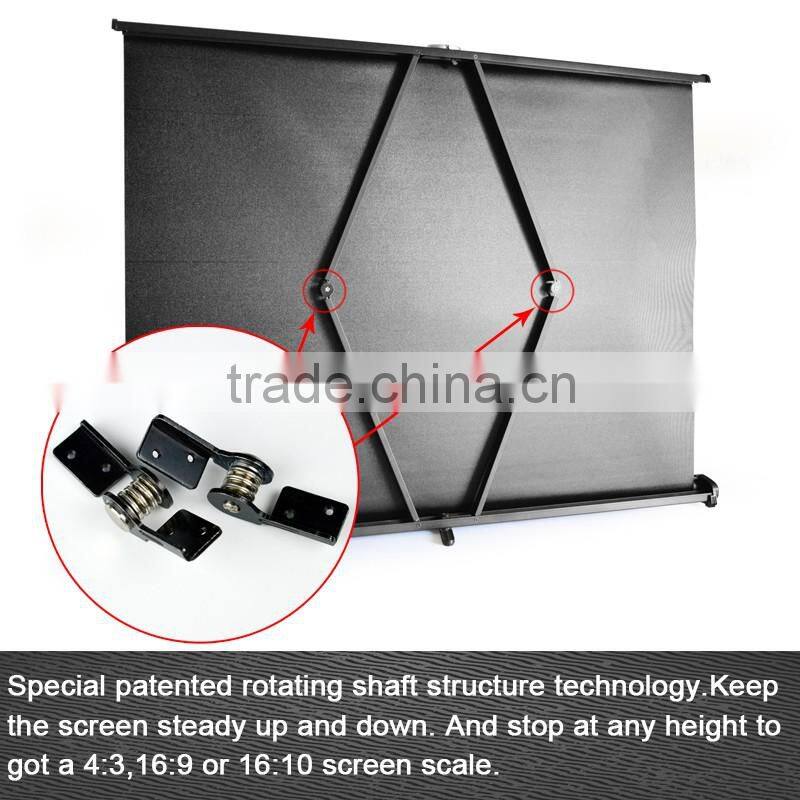 2016 new portable small projection screen mini projector screen