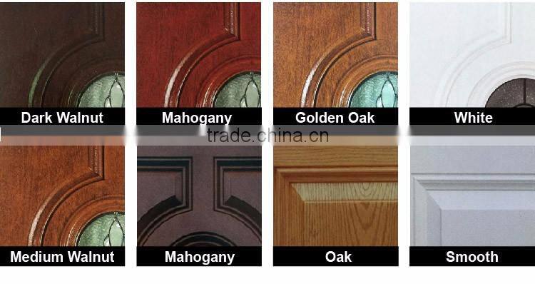 FRP GRP SMC door Fiberglass DOOR Woodgrain Texture door and door skin-double door-7 panels