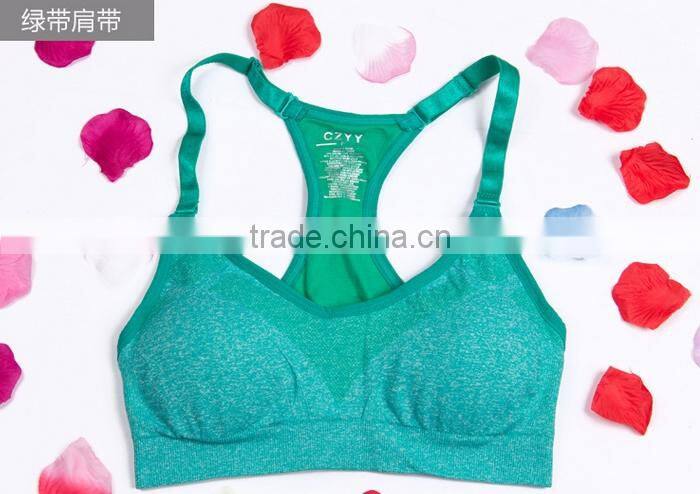 Shockproof, absorb sweat breathe freely, to run, no rims sports bras, fitness yoga