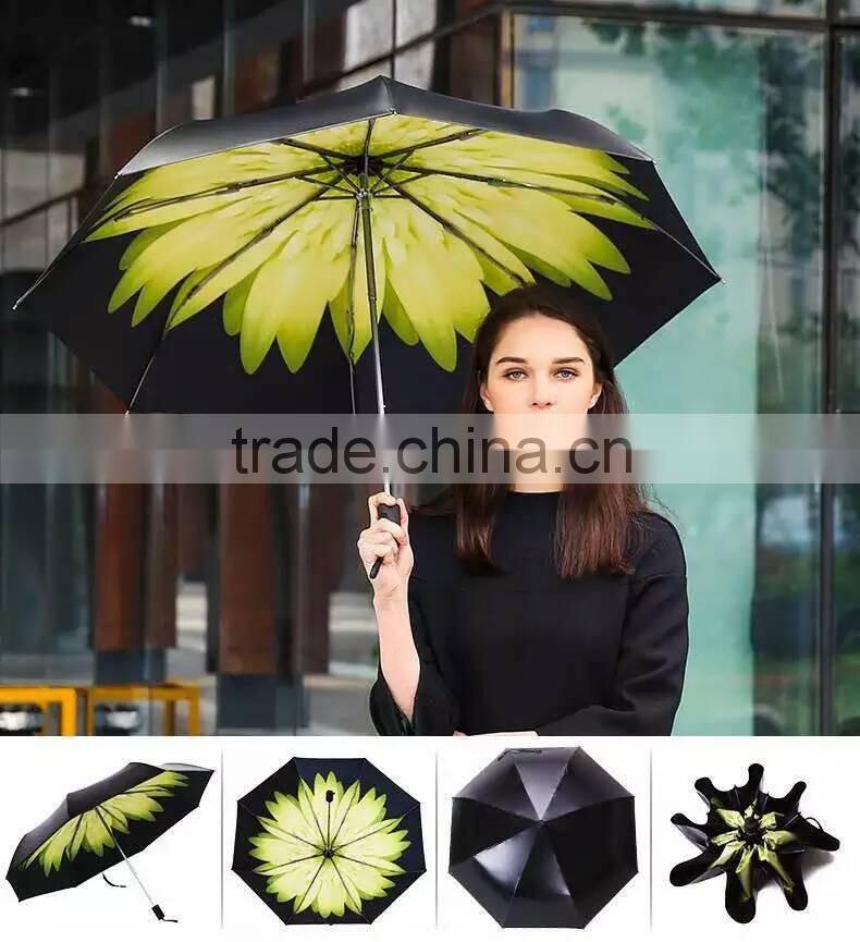 new arrival fashion lady mini black coated umbrella