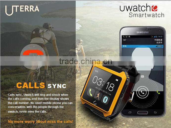 2015 new IP68 Waterproof/Dustproof/Shockproof U Watch U TERRAWatches Bluetooth Smartwatch