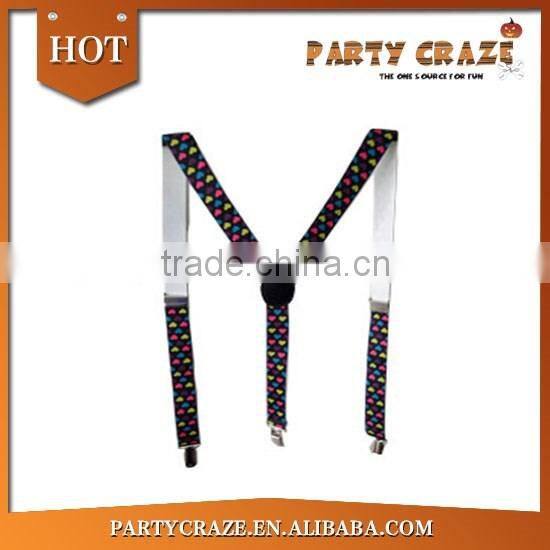Mouth printed valentines colorful suspenders