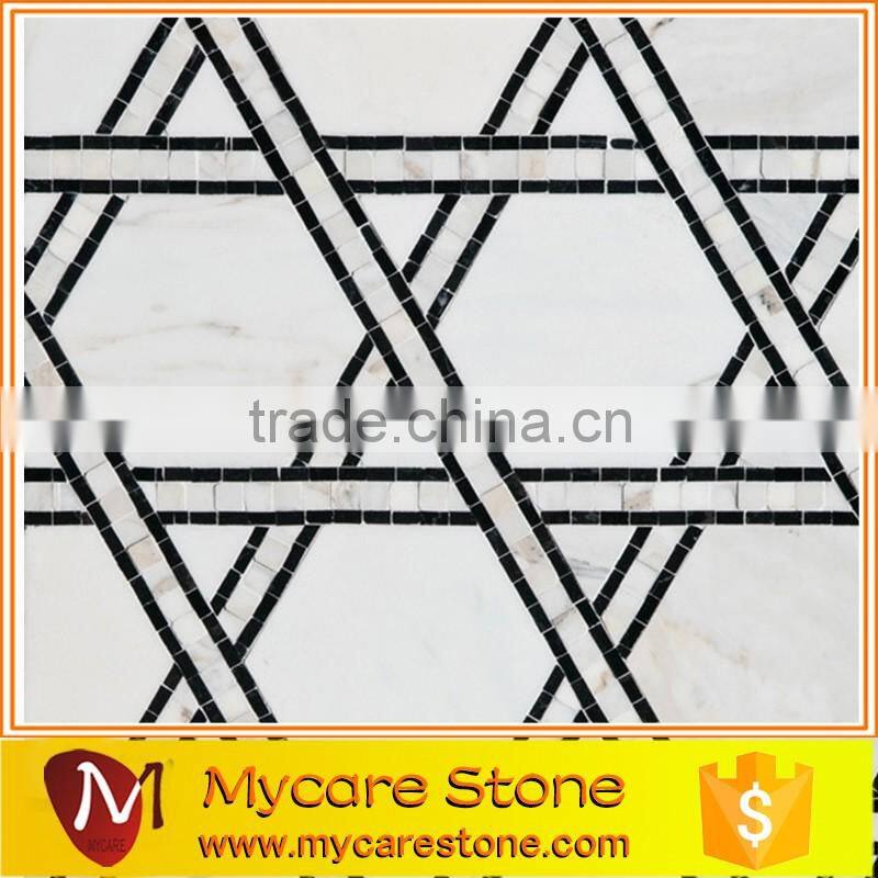 Popular design factory supply white marble flooring