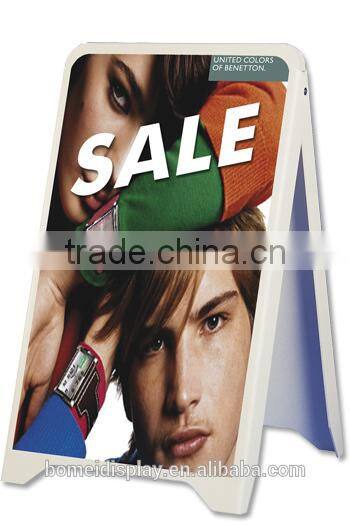 Outdoor portable folding plastic poster board for advertising