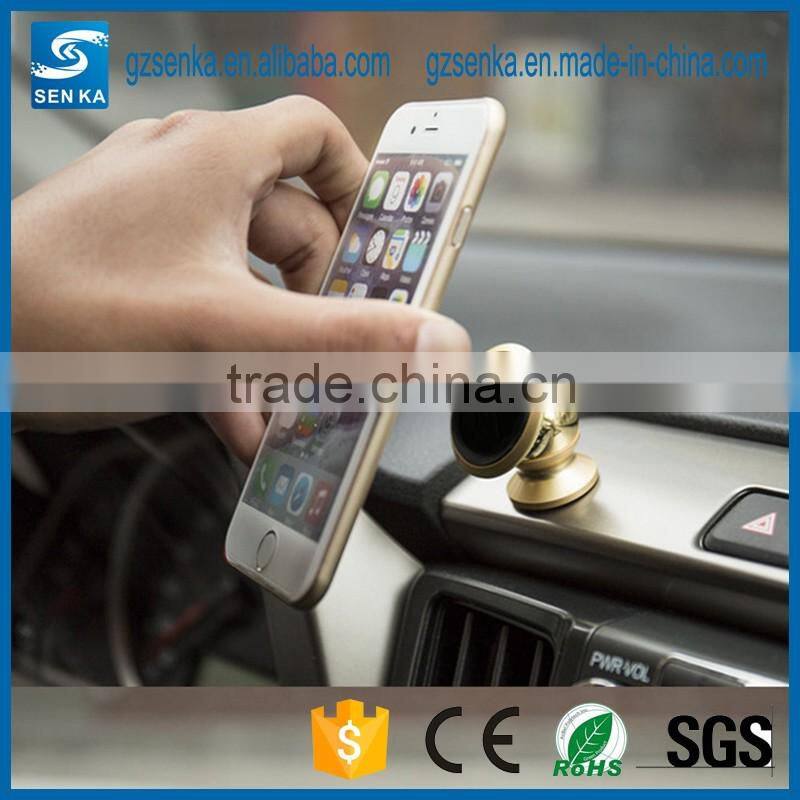 new premium zinc alloy with rhinestone magnetic phone car holder