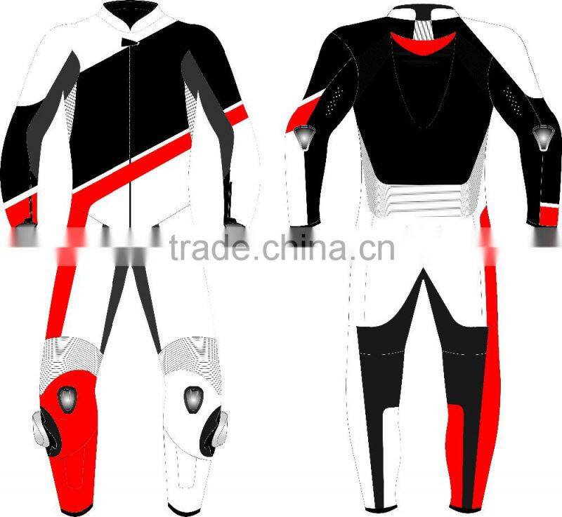 Motorbike leather suit/Custom sizing leather racing suit
