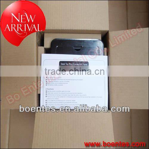 Floor/Table Mount Flip Up Power Socket Box/Cable Cubby with Connection Cable Plugs