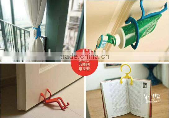 V tie silicone mobil phone holder