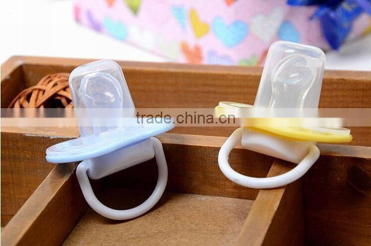 Baby accessories safe silicone round and flat head nipple funny baby pacifier