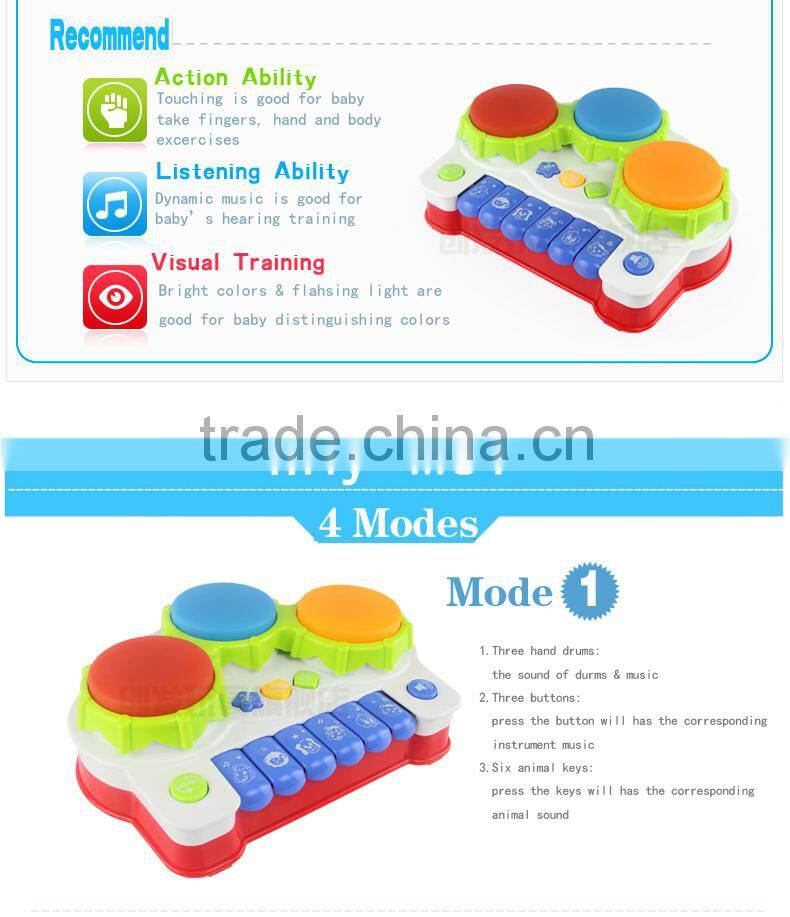 NO-6603 Kid toy musical instrument toy piano&drum ,piano toys , drum toys with light