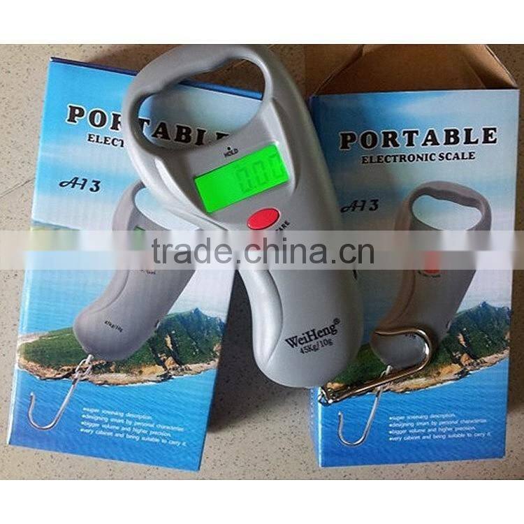 High quality portable mini digital hanging luggage scale weighing hand scale 45kg/10g