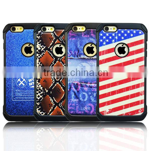 Printing painting style PU Leather Protective Skin Case for Apple iPhone 6/6S