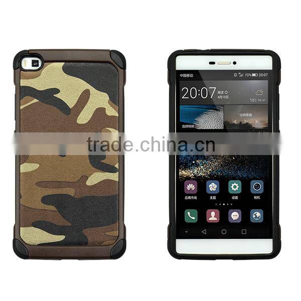 High Impact Camouflage Tree Skin 3 in 1 Hybrid Shockproof defender cover cases for Huawei P8