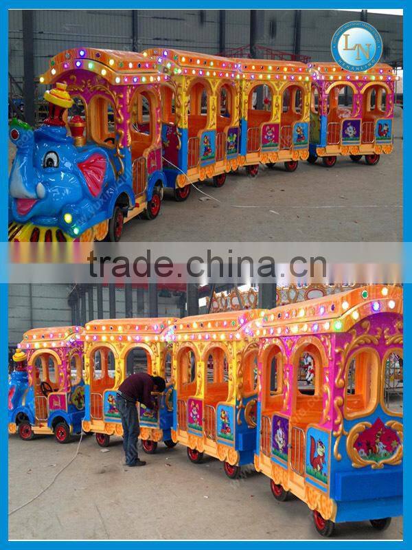 Hot sale amusement electric kids train elephant train for sale