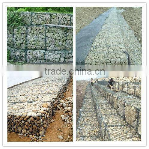 Galvanized hexagonal gabion box filled stone (ISO9001)