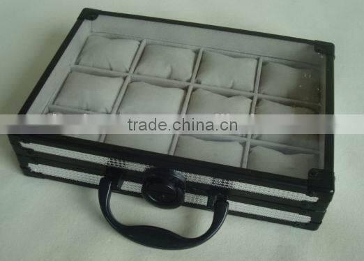 Carrying aluminum case transparent watch storage case XB-SB008
