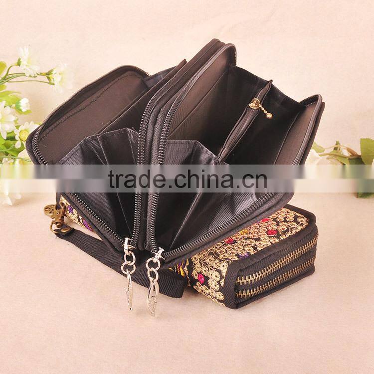 Ethnic embroidery bag wallet for lady