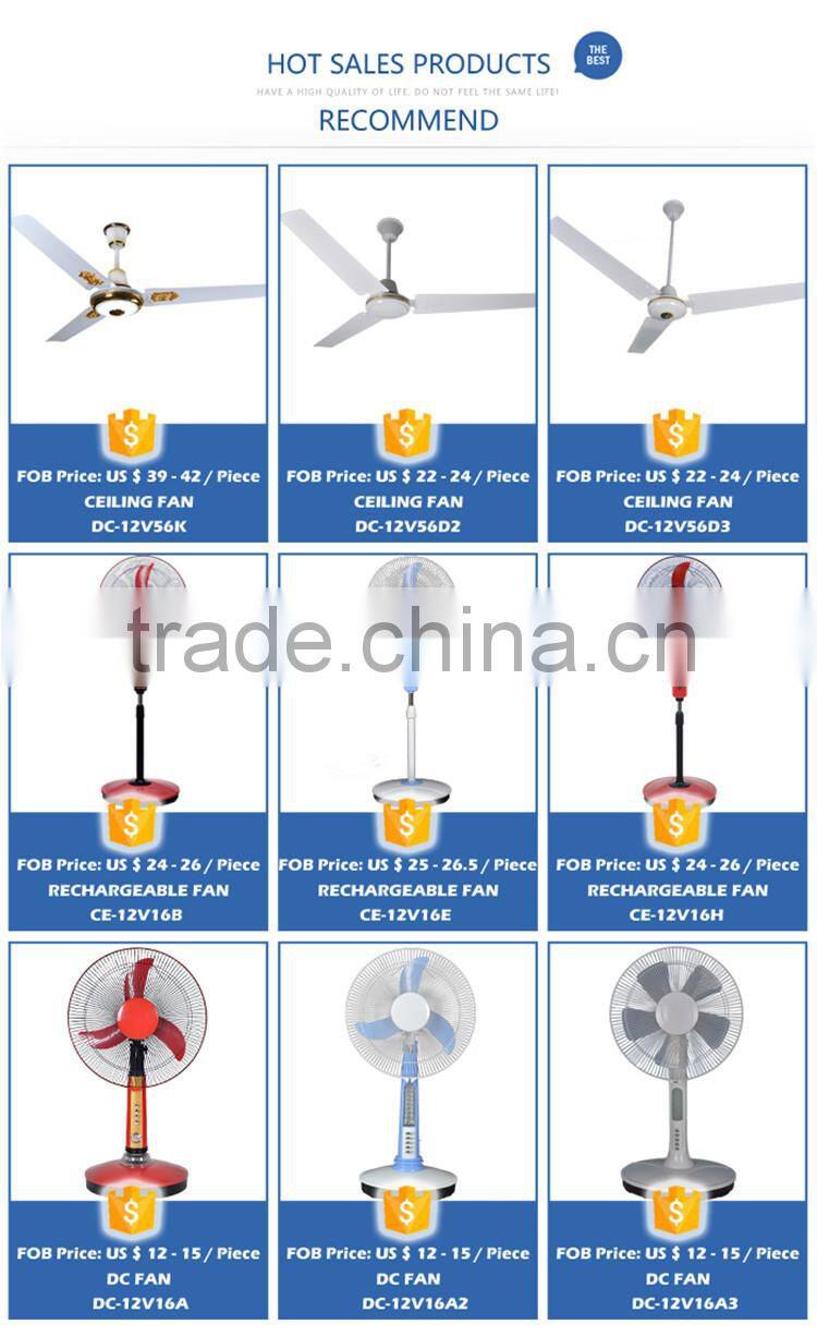 Carro Electrical 16inch 12v 15w solar powered table fan