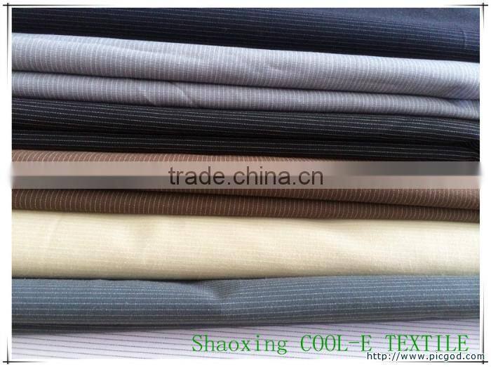 Stock 64%P 30%R 6%SP TR fabric for suiting