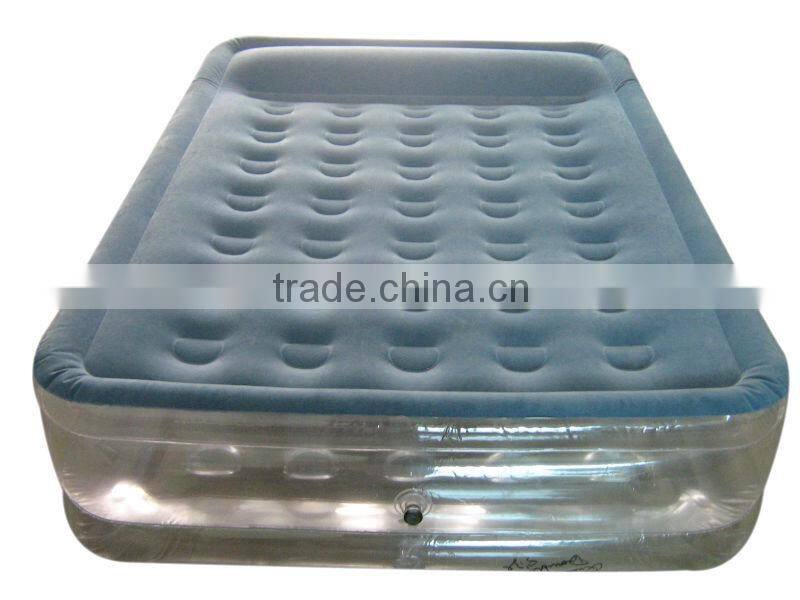 Classic design air bed with transparent structrue