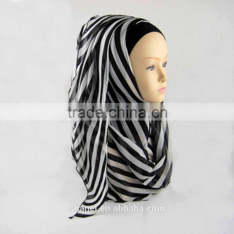 high quality chiffon printed scarf hijab