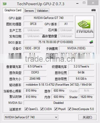 nvidia PCI Express Graphics Cards GT740 2G DDR3 128BIT