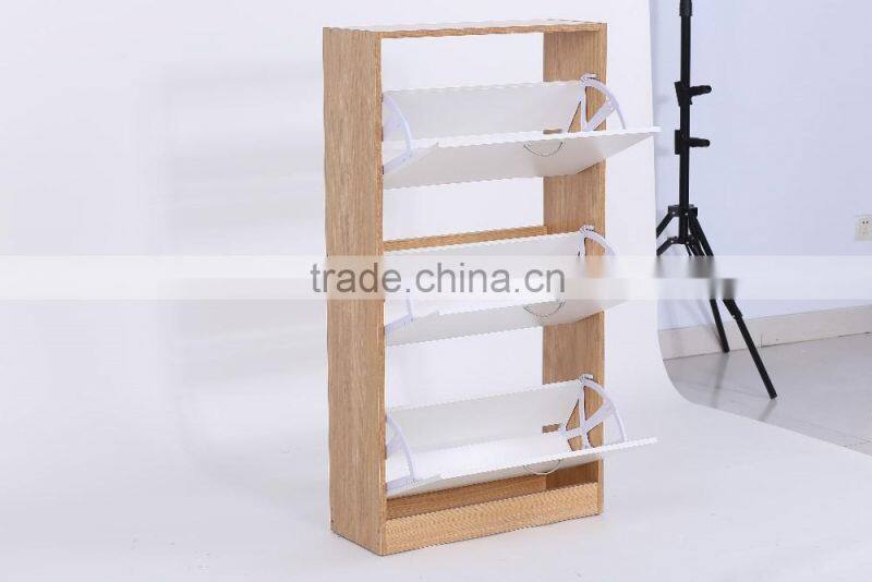 Good price modern MDF designs wooden shoe box cabinet