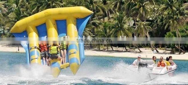 New design 0.9mm PVC inflatable water toys inflatable flying fish towable,inflatable flyfish
