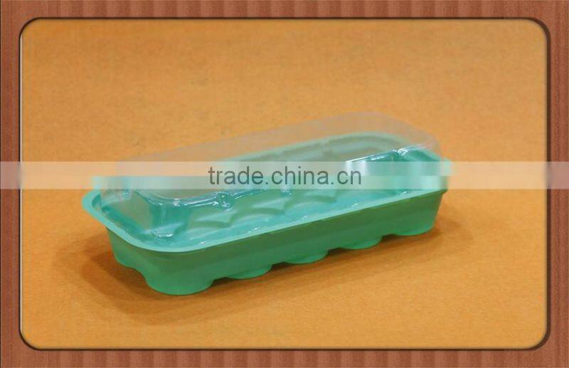 wholesale high quality luxury blister insert with flocking,PS flocking tray for personal care