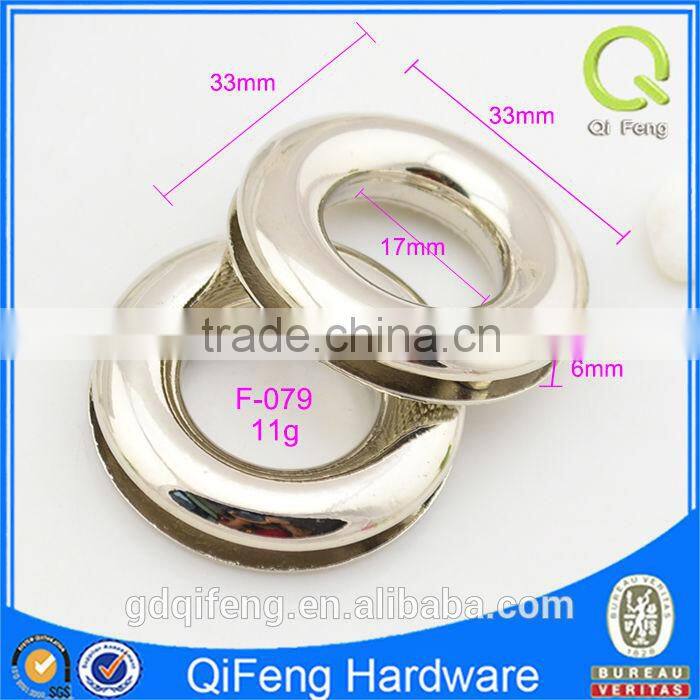 bag accessories shining silver O-shape eyelets with screw