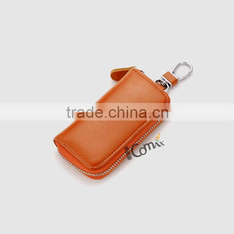 Silver 19mm tail leather coated metal clasp for purse and bracelet