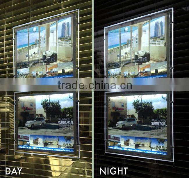 New Christmas Cable hanging system display led edge lit sign base digital photo frame