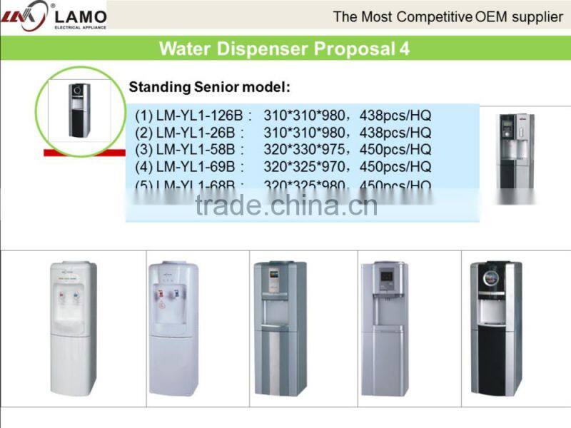ZY-208 Compresser Coolig Hot and Cold 4 Stage Filtration UF Water Dispenser Purifier