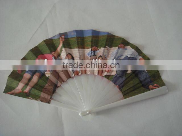 4c printed promotion folding paper fan