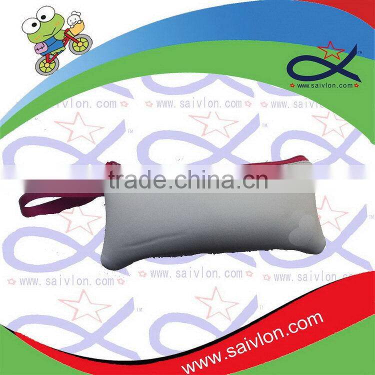 stylish canvas zipper pencil bag with toppers