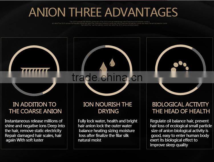 factory wholesale anion LCD electric brush that straightens hair